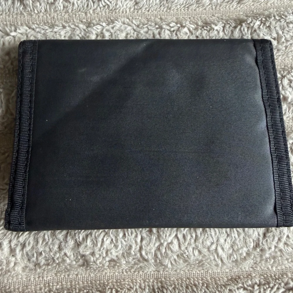 Vintage Dick Tracy Disney RGA Black Nylon Tri-Fold Wallet Retro 90s Movie Promo